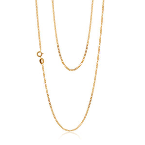 9ct Yellow Gold Silver Filled 50cm Curb Chain