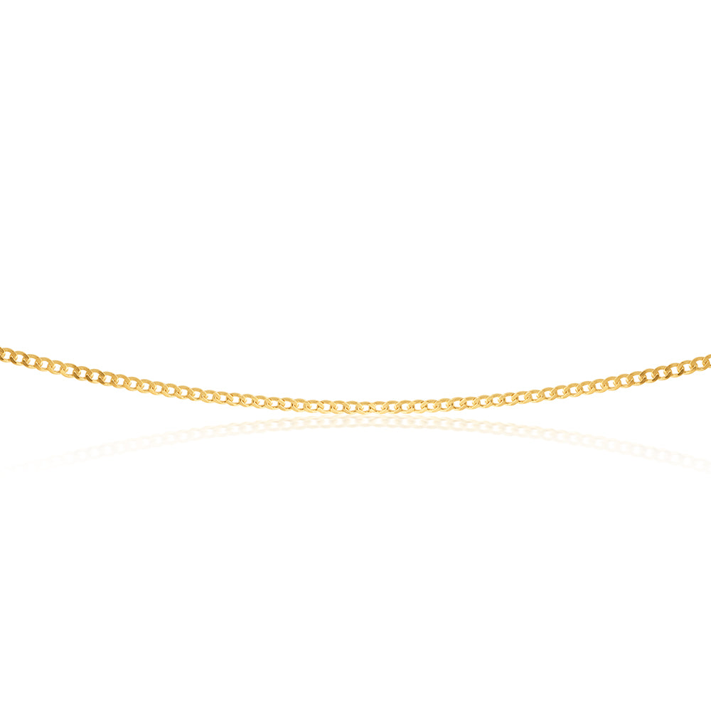 9ct Yellow Gold Silver Filled 50cm Curb Chain