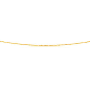 9ct Yellow Gold Silver Filled 55cm Elegant Curb Chain