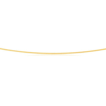 9ct Yellow Gold Silver Filled 55cm Elegant Curb Chain