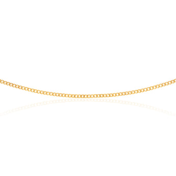 9ct Yellow Gold Silver Filled 70cm Curb Chain