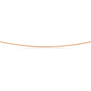 9ct Rose Gold Silver Filled 45cm Curb Chain