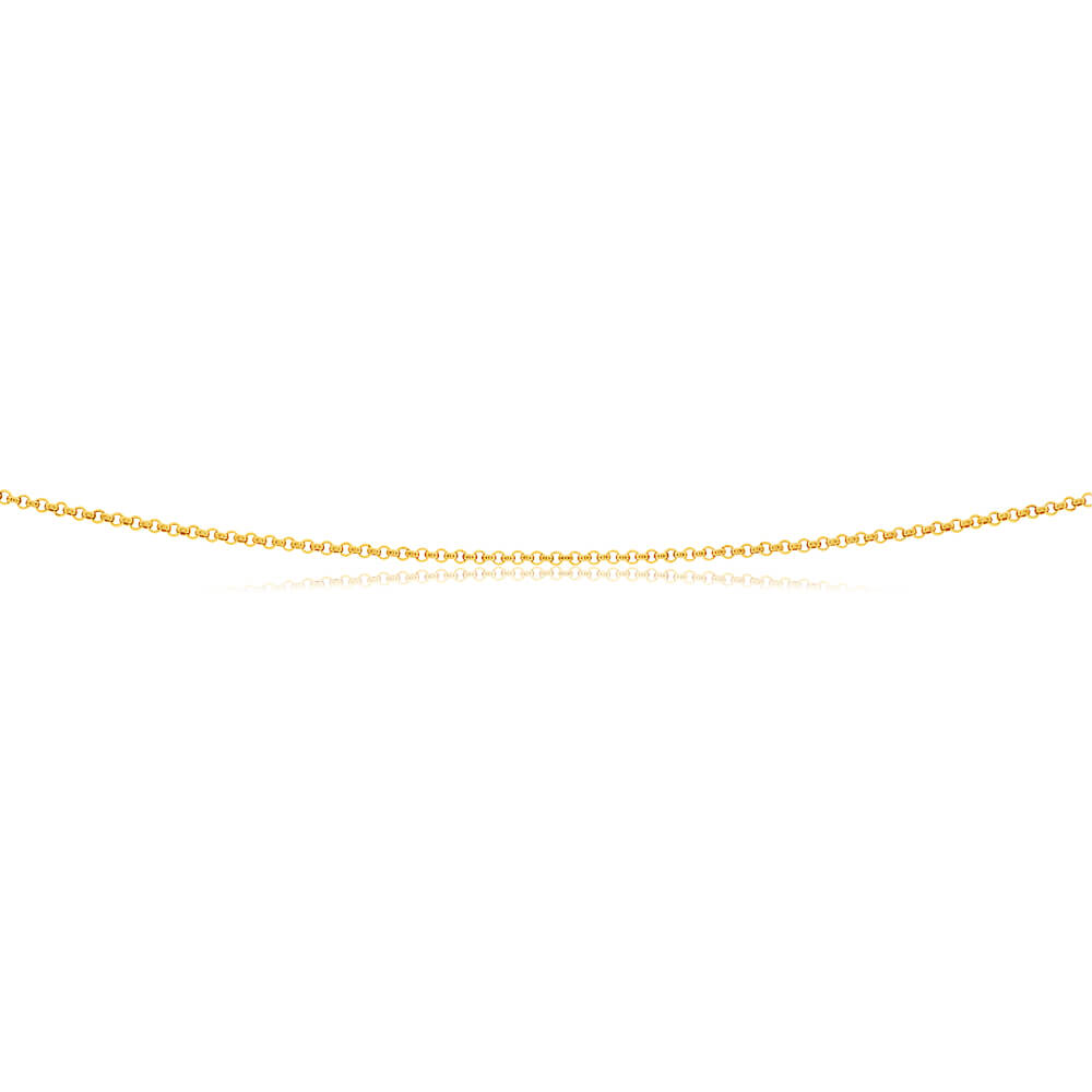 9ct Delightful Yellow Gold Silver Filled Belcher Chain