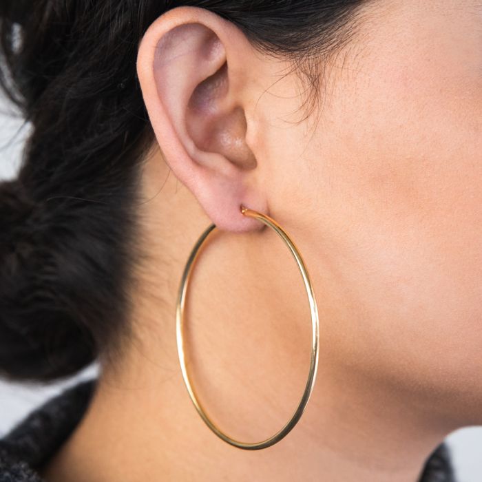 Hoop Stainless Steel Earrings Large | Jewelry Women Stainless Steel - 70mm  Circle - Aliexpress