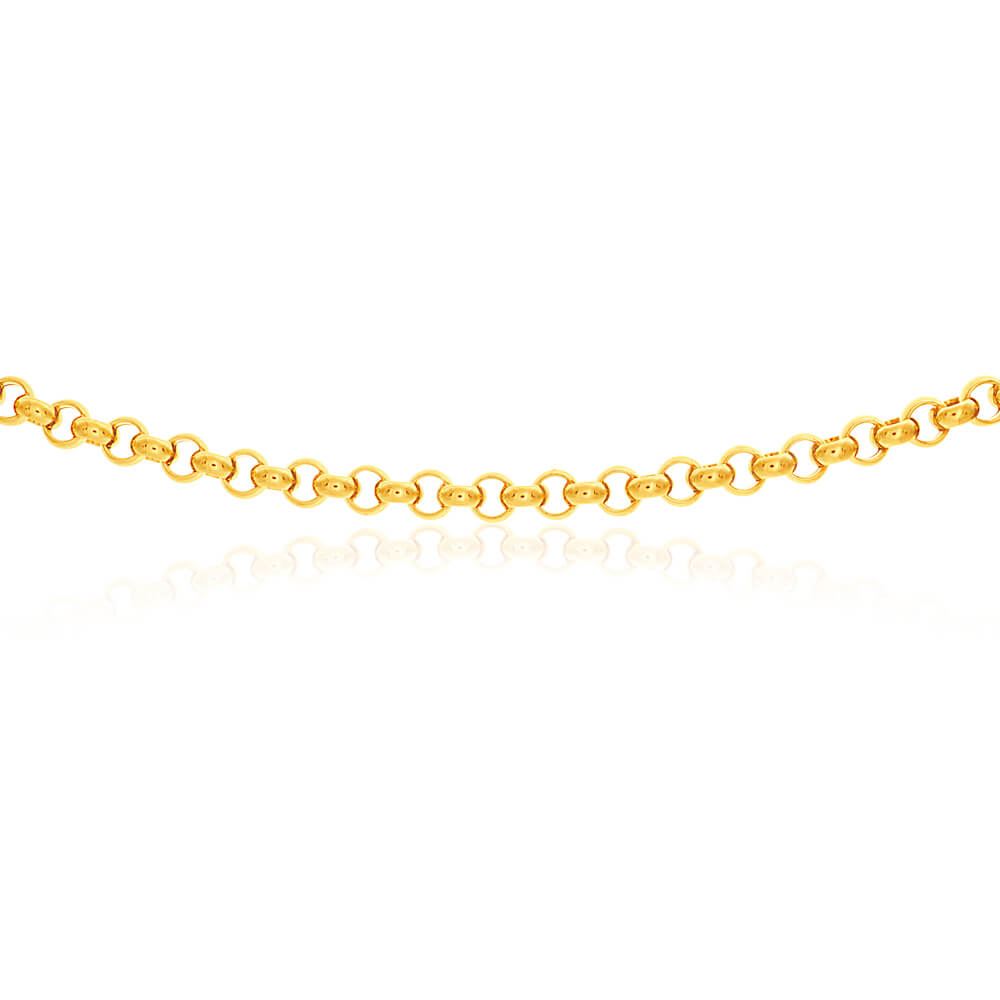 9ct Yellow Gold Silver Filled Belcher Chain