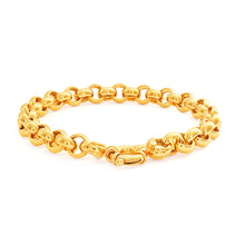 Load image into Gallery viewer, 9ct Charming Yellow Gold Silver Filled Belcher Bracelet