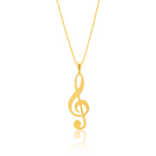 Load image into Gallery viewer, 9ct Yellow Gold Silver Filled TREBLE Pendant