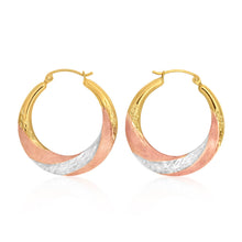 Load image into Gallery viewer, 9ct Mutli-tone Gold Silver Filled Creole 20mm Hoops