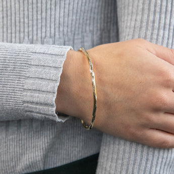 9ct Yellow Gold Silver Filled Bangle 65mm