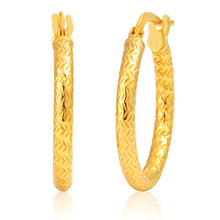 Load image into Gallery viewer, 9ct Yellow Gold Silver Filled Darling 15mm Hoop Earrings