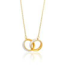 Load image into Gallery viewer, 9ct Yellow Gold Silver Filled 45cm Entwined Circle of Life Pendant
