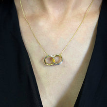 Load image into Gallery viewer, 9ct Yellow Gold Silver Filled 45cm Entwined Circle of Life Pendant