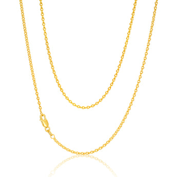 9ct Yellow Gold Silver Filled 45cm Chain 50gauge