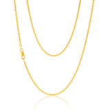9ct Yellow Gold Silver Filled 50cm50 Gauge Chain