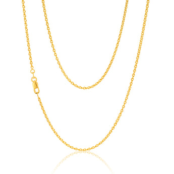 9ct Yellow Gold Silver Filled 50cm50 Gauge Chain