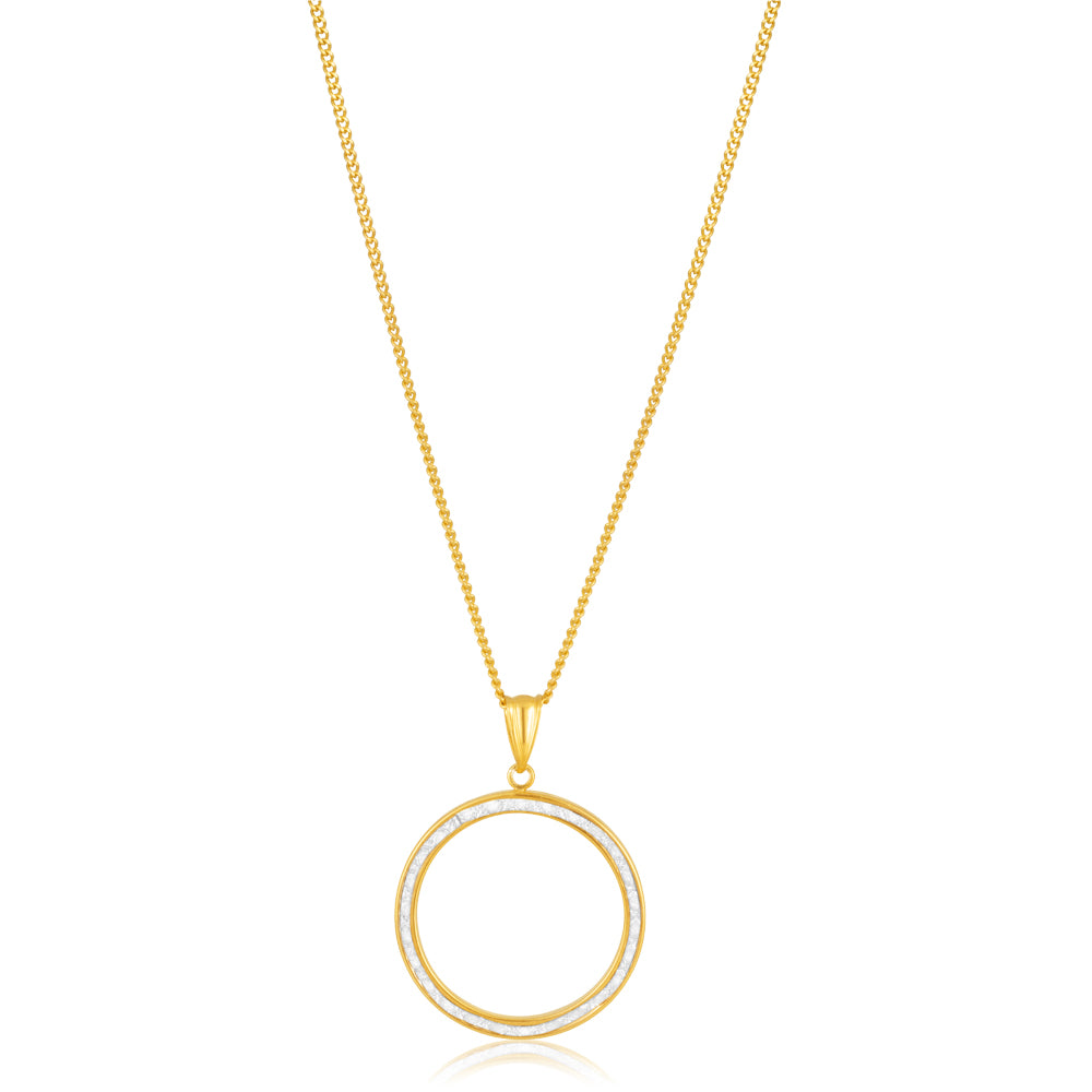 9ct Yellow Gold Silver Filled Circle of Life Pendant