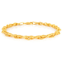 Load image into Gallery viewer, Silverfilled 9ct Yellow Gold 20cm Gate Bracelet