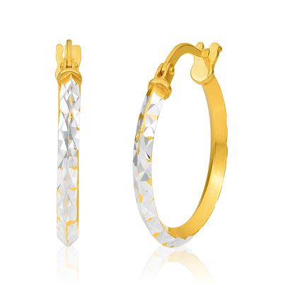 9ct Yellow Gold Fancy Double Hoop Earrings 9ct Yellow Gold Fancy Double Hoop Earrings