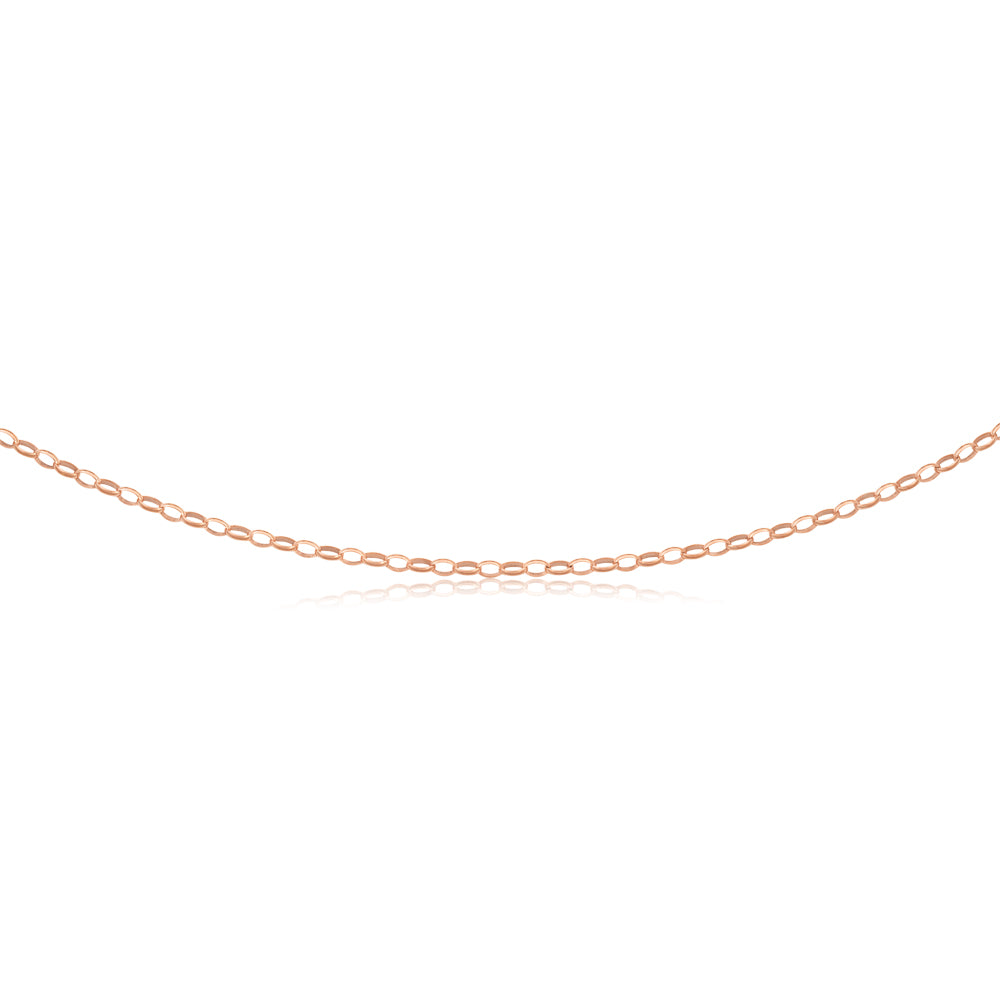 9ct Rose Gold Silverfilled 50cm Belcher Chain