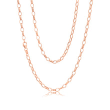 Load image into Gallery viewer, 9ct Rose Gold Silverfilled 50cm Belcher Chain