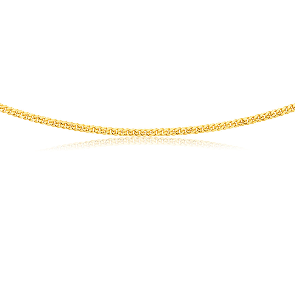 9ct Yellow Gold Silverfilled 45cm Curb Chain