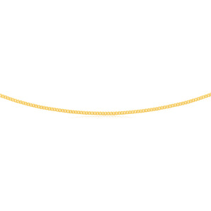 9ct Yellow Gold Silverfilled 50cm Curb Chain