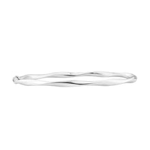 Load image into Gallery viewer, 9ct Silverfilled 65mm Open Twist White Gold Bangle
