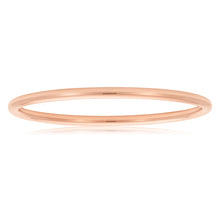 Load image into Gallery viewer, 9ct Rose Gold SilverFilled  3mm x 65mm Plain Golf Bangle