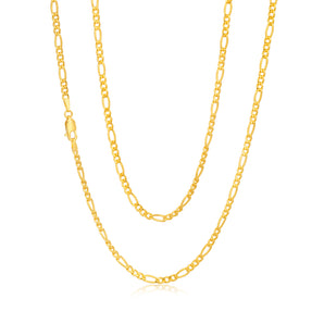 9ct Gold Filled  Figaro 50cm  80 Gauge Chain