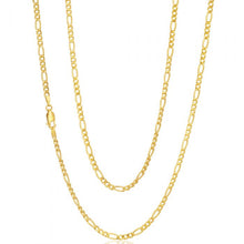 Load image into Gallery viewer, 9ct Gold Filled Figaro 55cm Chain 80 Gauge