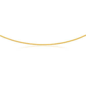 9ct Gold Filled Curb 45cm Chain 60 Gauge