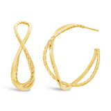 9ct Yellow Gold Filled Fancy Twist Stud Earrings