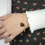 9ct Yellow Gold-Filled Mum Charm 19cm Bracelet