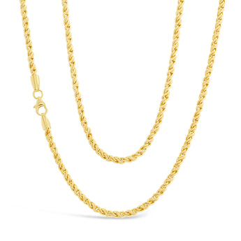 9ct Yellow Gold-Filled 45cm Rope Chain