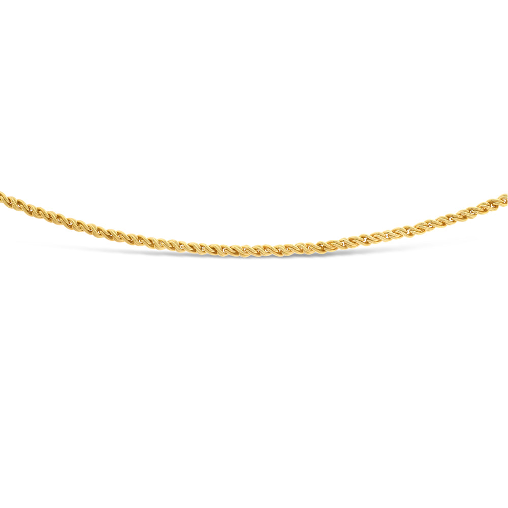 9ct Yellow Gold-Filled 45cm Rope Chain