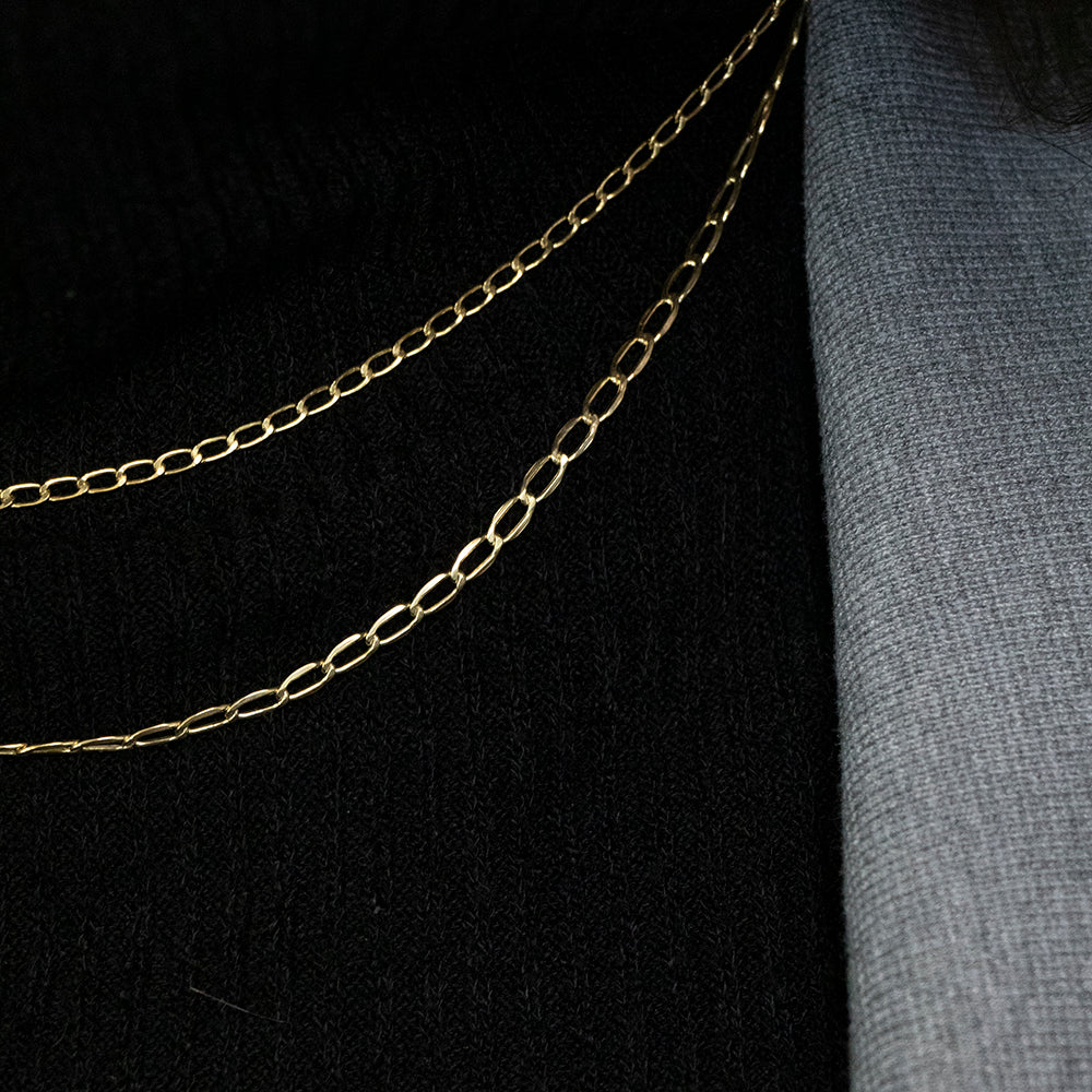 9ct Yellow Gold Filled 45cm Curb Chain