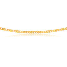 Load image into Gallery viewer, 9ct Yellow Gold Silverfilled 60cm Curb Chain