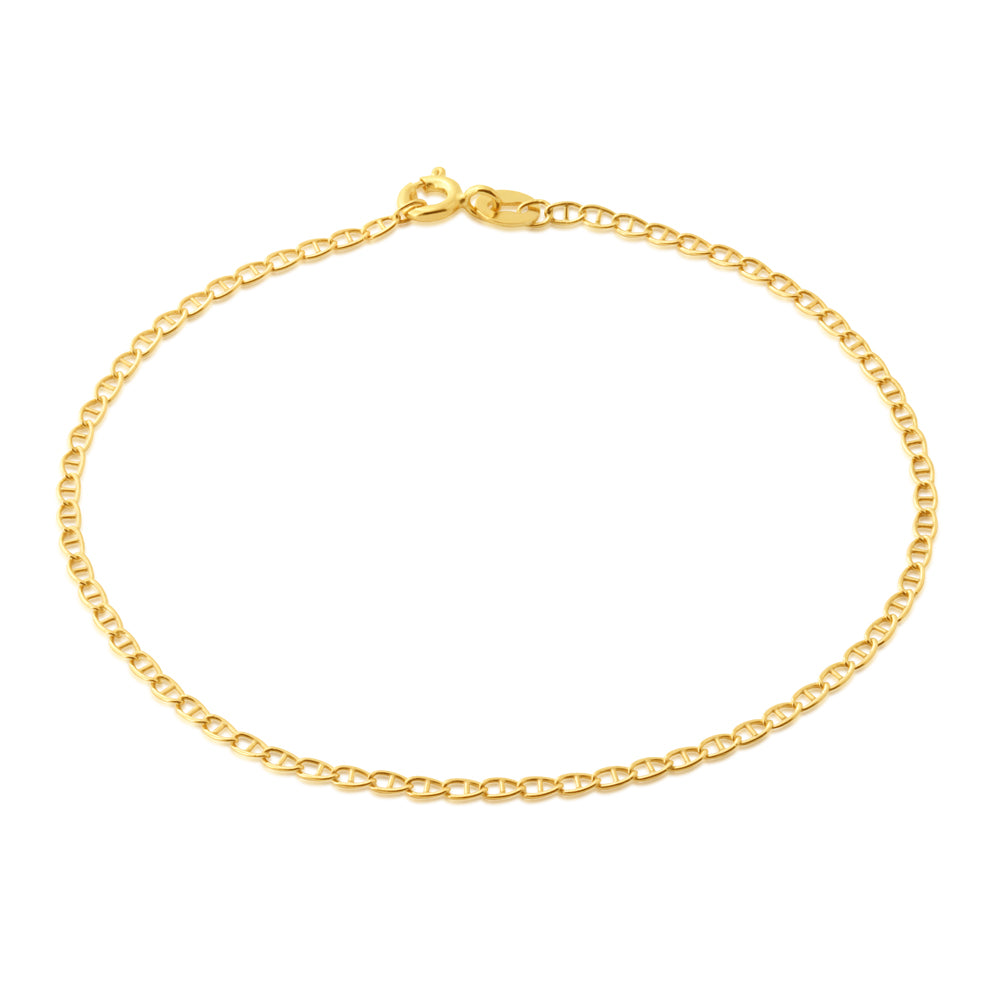 9ct Yellow Gold Filled 19cm Anchor Bracelet