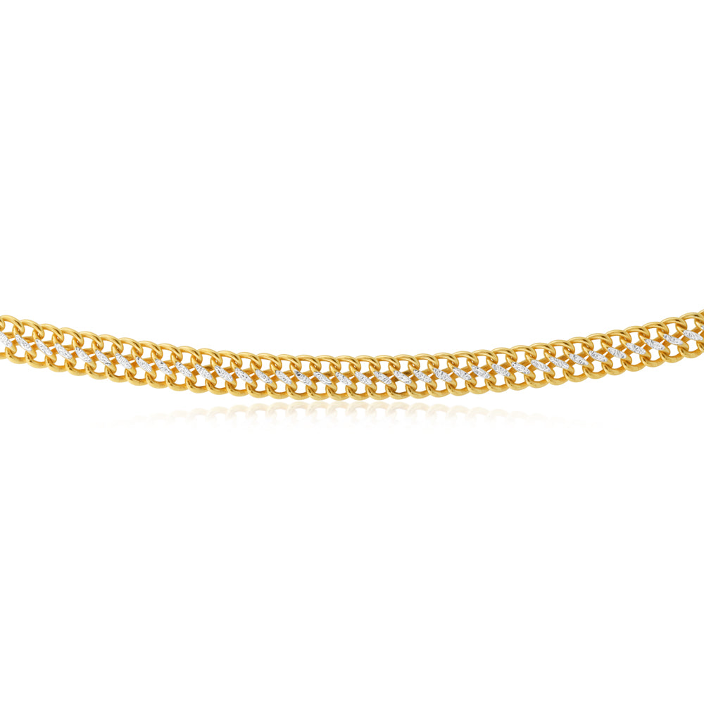 9ct Yellow Gold Silverfilled Wheat 45cm Necklace