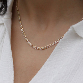 Silverfilled Curb 45cm Necklace
