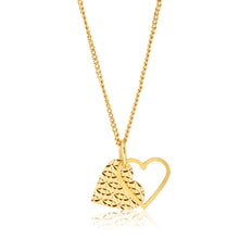 Load image into Gallery viewer, 9ct Gold Silverfilled Heart Pendant