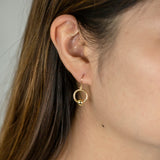 9ct Yellow Gold Silver Filled Ball Ring Drop Earrings