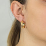 9ct Yellow Gold Silver Filled 15mm Hoop Earrings