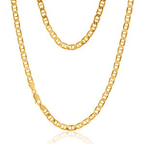 9ct Yellow Gold Silver Filled 55cm Anchor Chain