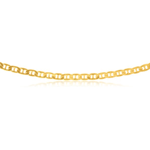 9ct Yellow Gold Silver Filled 55cm Anchor Chain