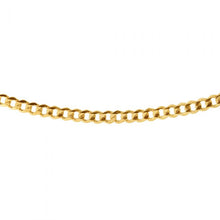 Load image into Gallery viewer, 9ct Yellow Gold Silverfilled Super Flat Curb 160Gauge 21cm Bracelet