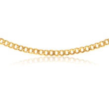 Load image into Gallery viewer, 9ct Yellow Gold Silverfilled Flat curb 160 Gauge 55cm Chain
