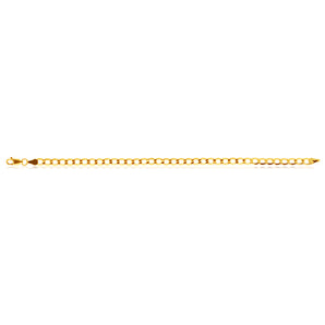 9ct Silverfilled Curb Bev 19cms 100 Gauge Bracelet