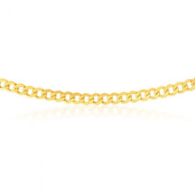 Load image into Gallery viewer, 9ct Yellow Gold Silverfilled Super Flat Curb 80 Gauge 45cm Chain