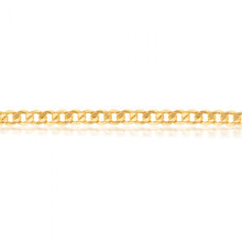 Load image into Gallery viewer, 9ct Yellow Gold Silverfilled Super Flat Bev Curb 200Gauge 21cm Bracelet